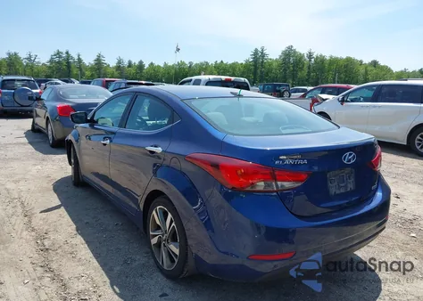 2015 Hyundai Elantra Limited z USA, uszkodzony, nr VIN 5NPDH4AE3FH615004